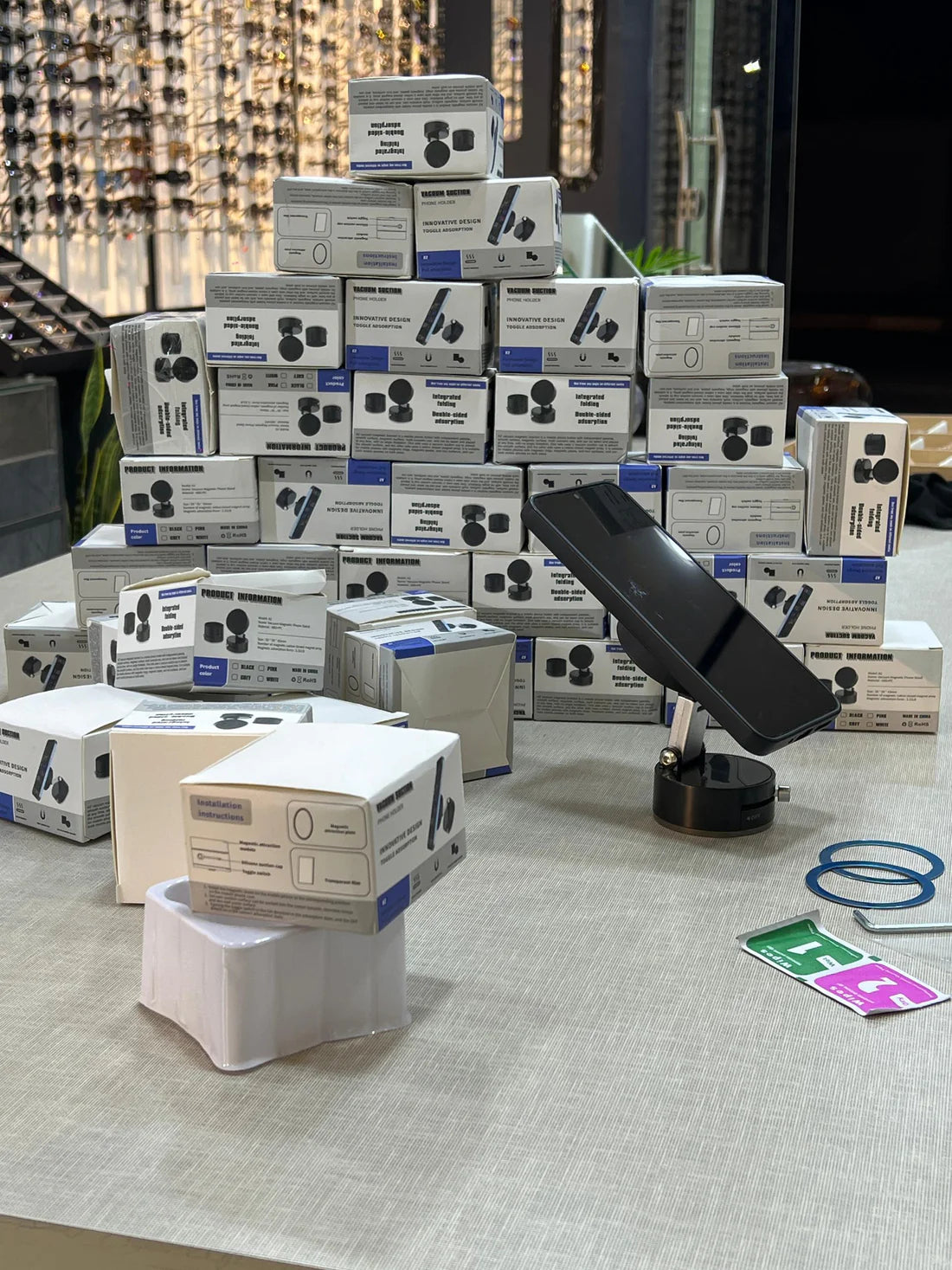 حامل هاتف مغناطيسي للسيارة تثبيت قوي ودوران 360°